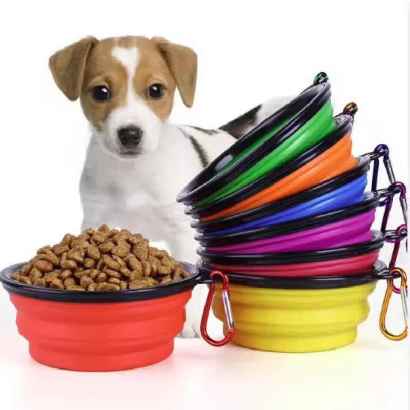 Durable Silicone Collapsible Pet Food Bowl for Cats and Dogs Portable Travel Outdoor Water and Food Bowl for Pets