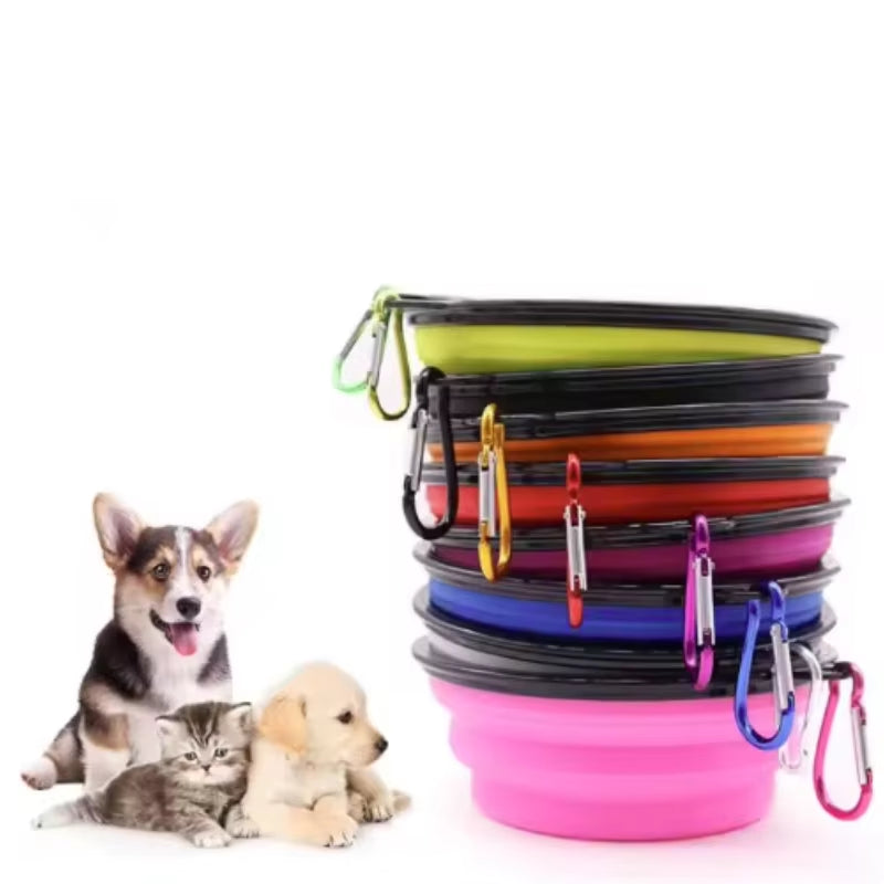 Durable Silicone Collapsible Pet Food Bowl for Cats and Dogs Portable Travel Outdoor Water and Food Bowl for Pets