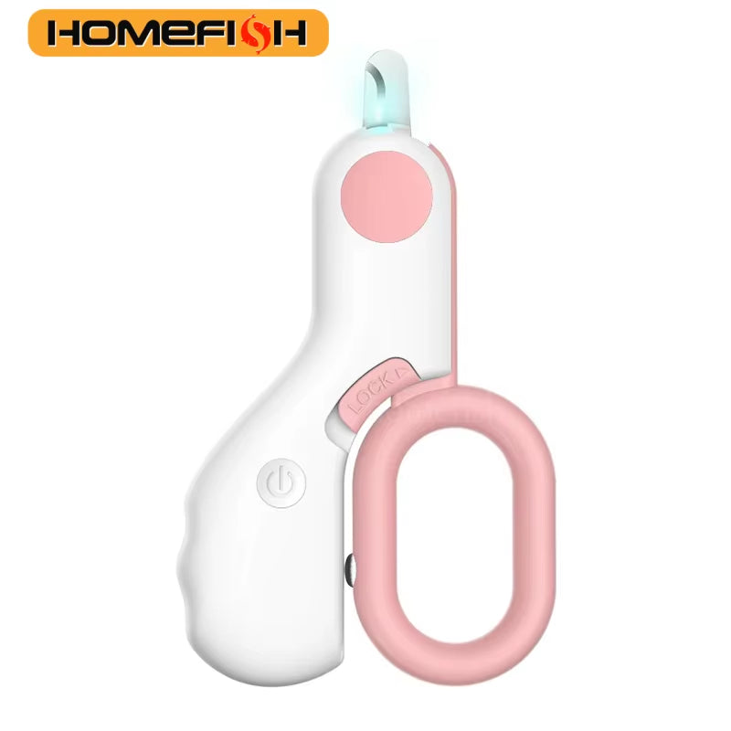 LED Light Cat Dog Nail Clipper Cutter Professional Pet Claw Trimmer with Safety Lock Puppy Kitten Animals Care Grooming Tool Kit