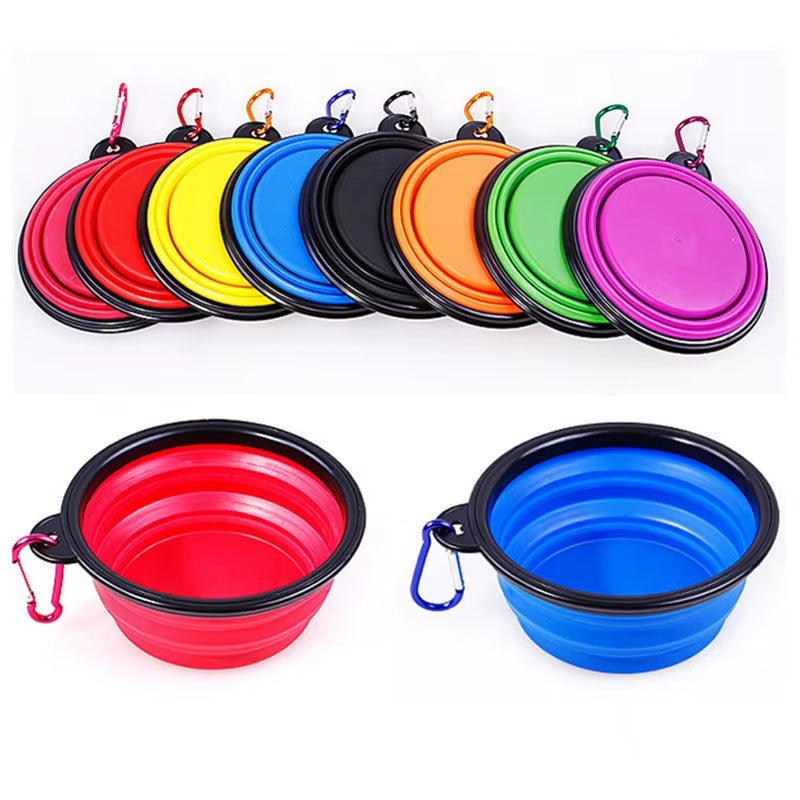 Durable Silicone Collapsible Pet Food Bowl for Cats and Dogs Portable Travel Outdoor Water and Food Bowl for Pets