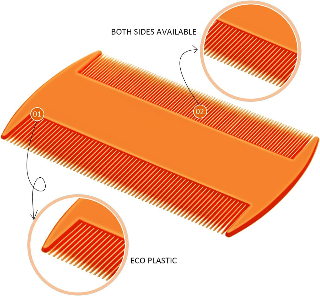 6 Pieces Pet Flea Lice Combs Dog Grooming Flea Cat Tear Stain Comb for Removal Dandruff, Hair Stain, Nit(White, Yellow, Green, Purple, Orange, Dark Blue)