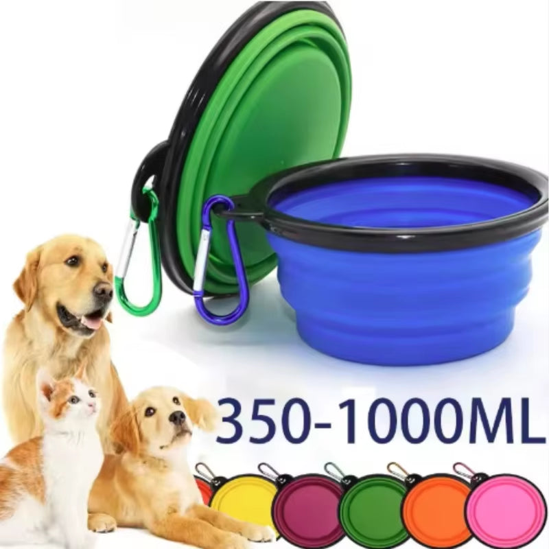 Durable Silicone Collapsible Pet Food Bowl for Cats and Dogs Portable Travel Outdoor Water and Food Bowl for Pets